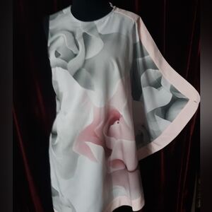 Nwt Ted Baker Porcelain Rose Draped Spring Dress TB3